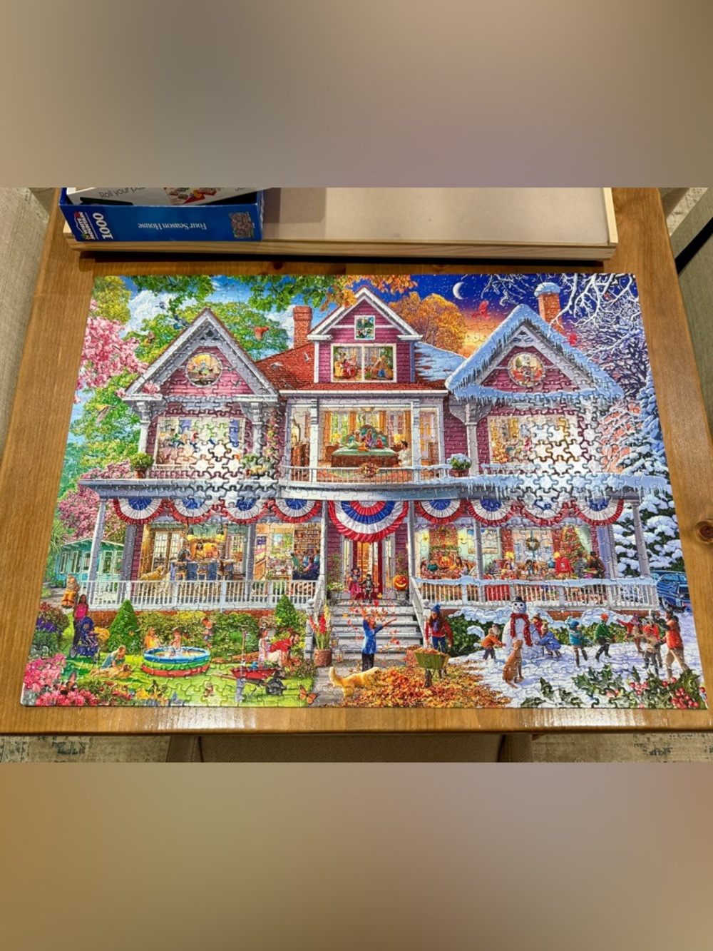 White Mountain Four Season House - 1000 piece Puzzle - Picture 2 of 3